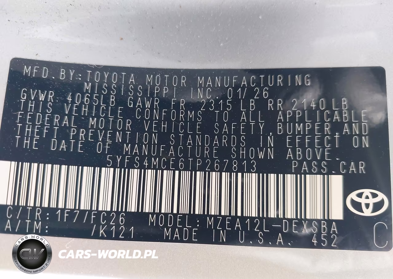 2026 Toyota Corolla Se VIN:5YFS4MCE6TP267813 - 9