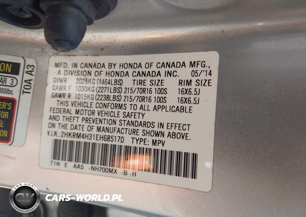 2014 Honda Cr-V Lx VIN:2HKRM4H31EH685170 - 9