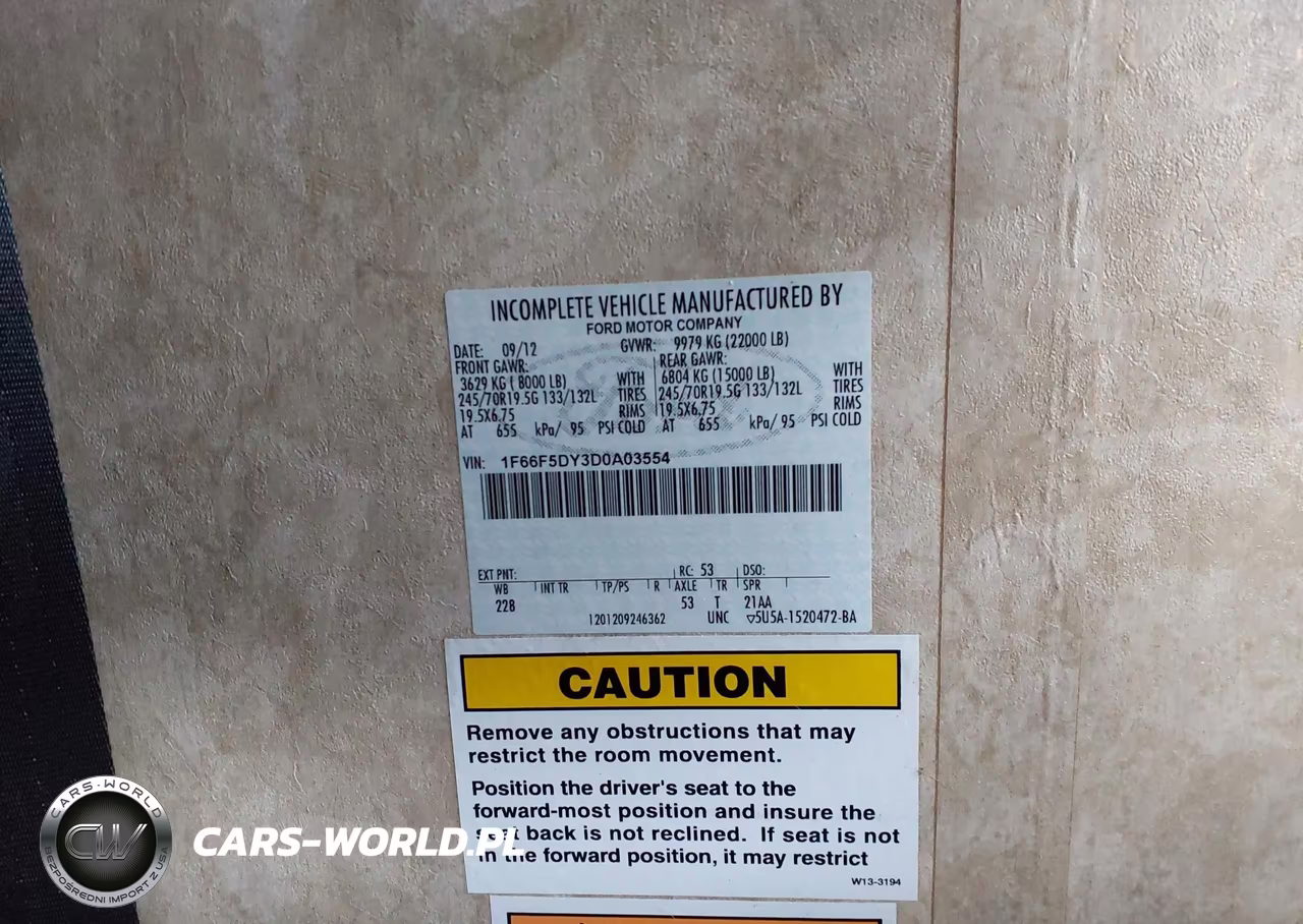 2013 Ford F53 VIN:1F66F5DY3D0A03554 - 9