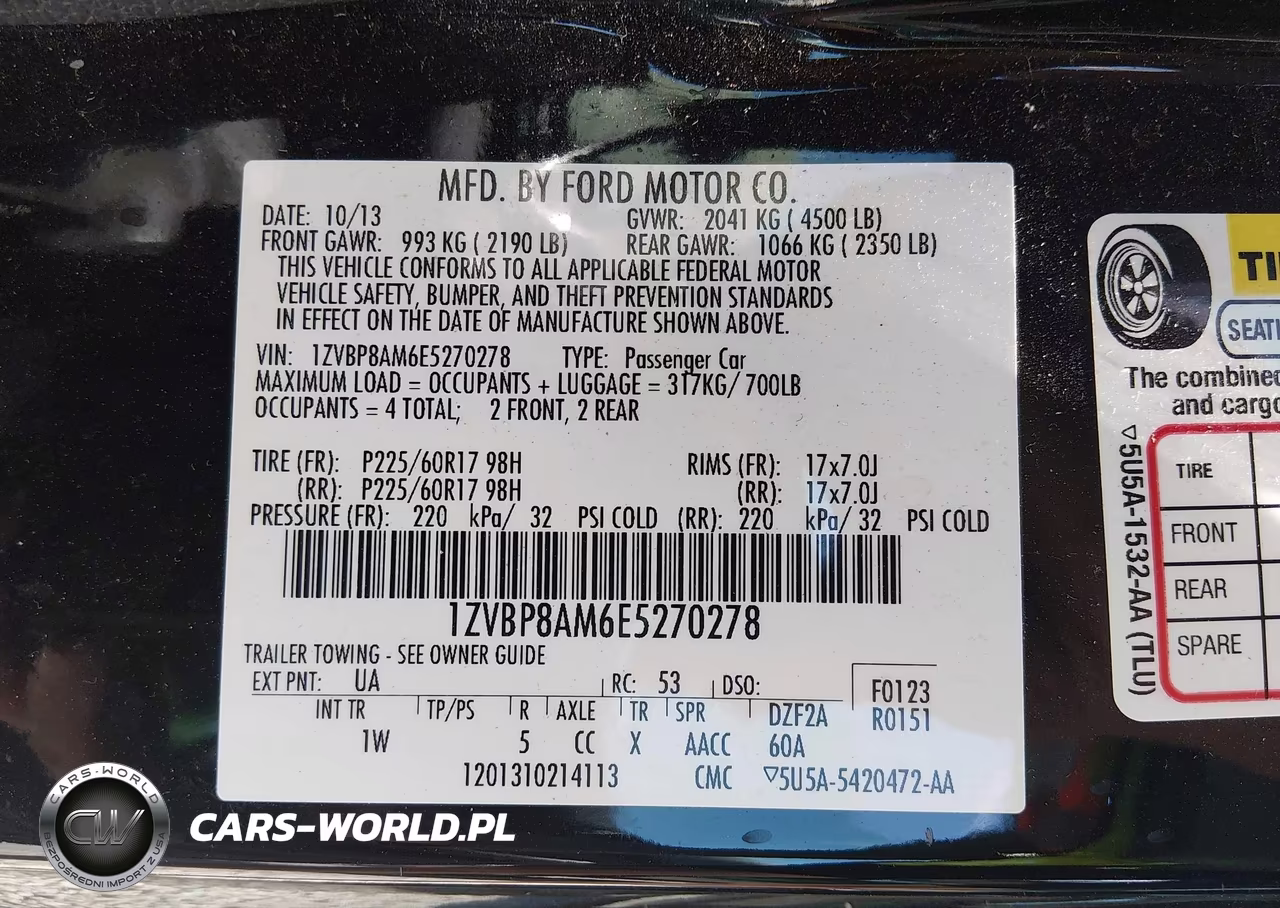 2014 Ford Mustang V6 VIN:1ZVBP8AM6E5270278 - 9