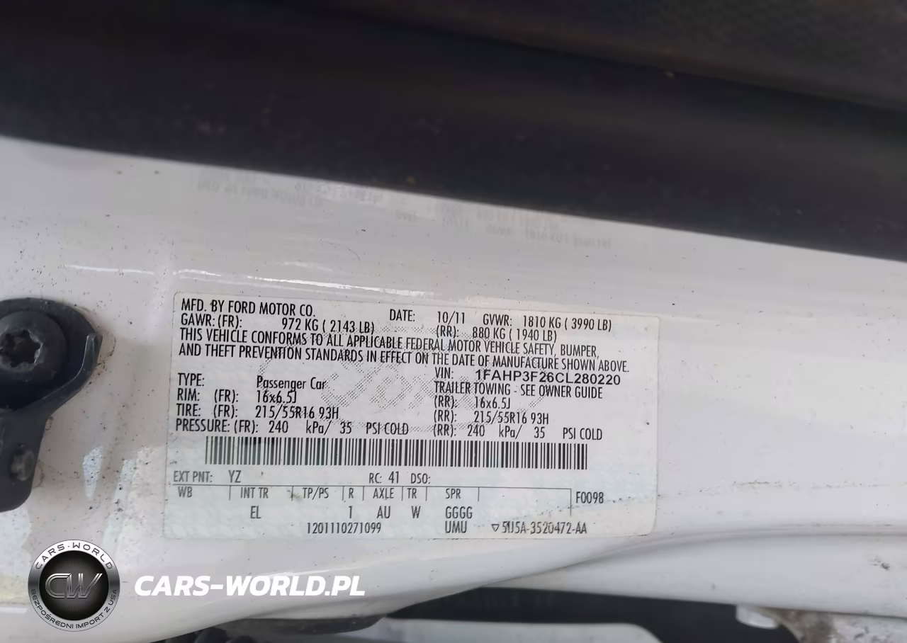 2012 Ford Focus Se VIN:1FAHP3F26CL280220 - 9