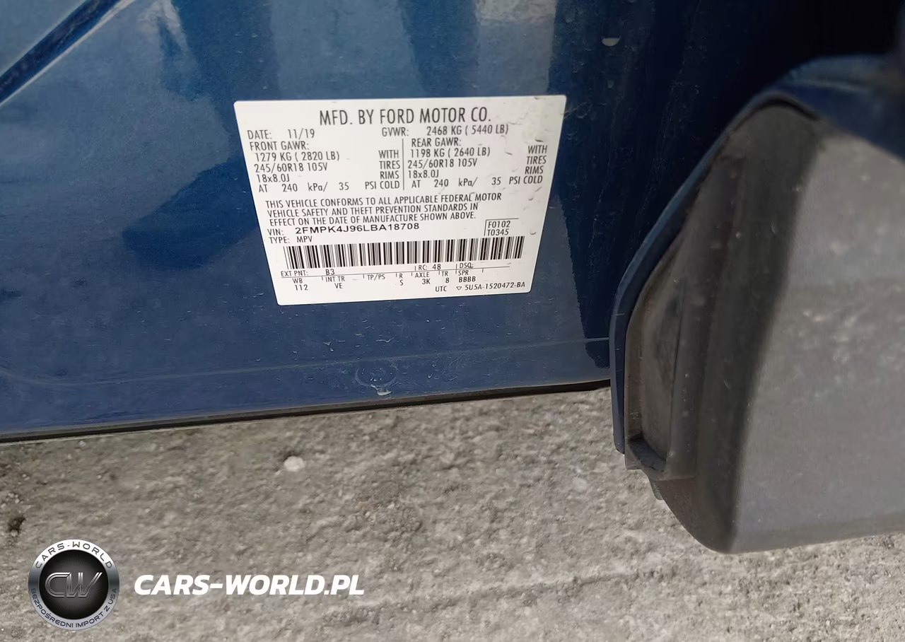 2020 Ford Edge Sel VIN:2FMPK4J96LBA18708 - 9