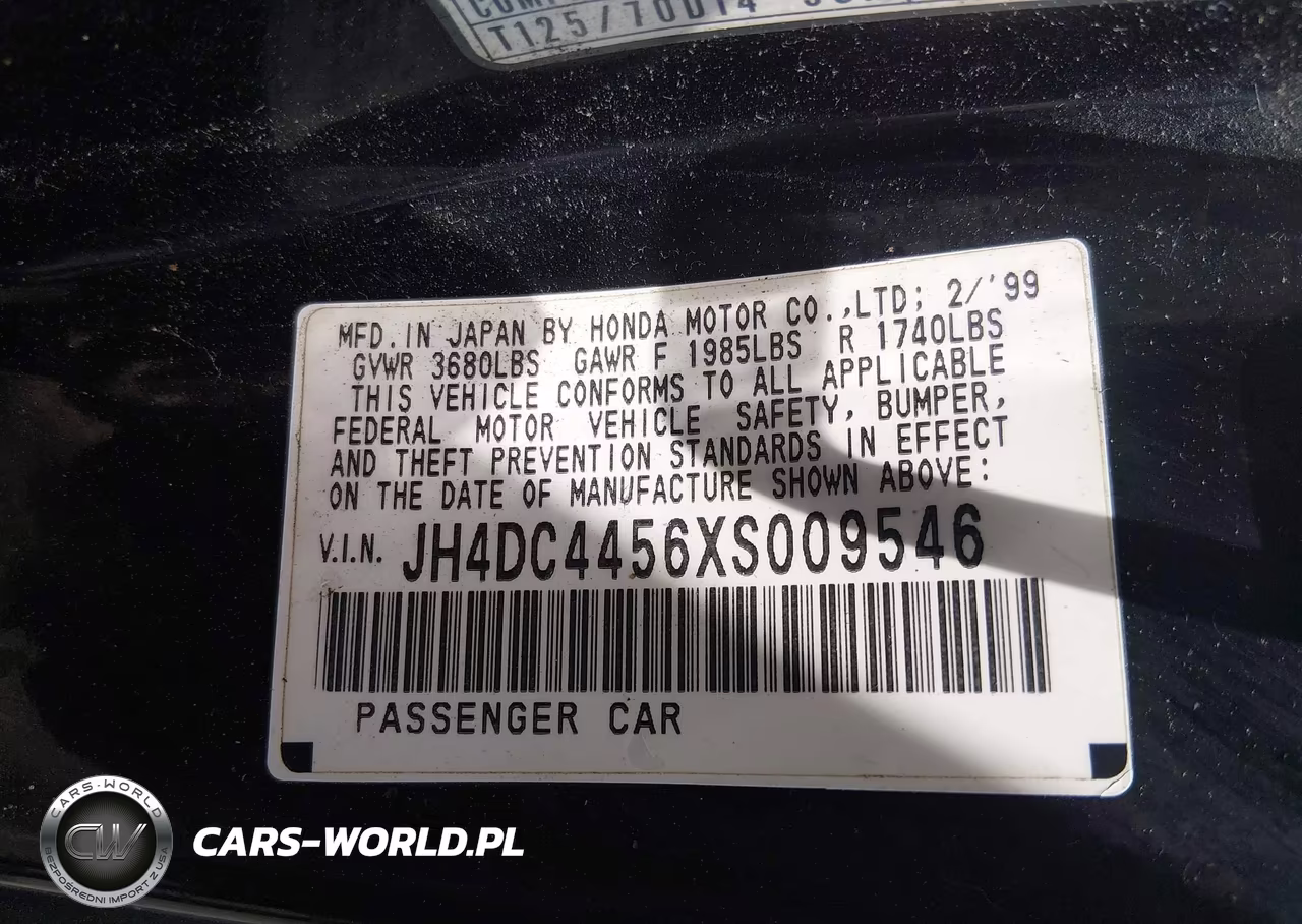 1999 Acura Integra Ls VIN:JH4DC4456XS009546 - 9