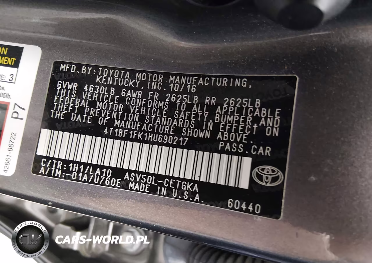 2017 Toyota Camry Xle VIN:4T1BF1FK1HU690217 - 9