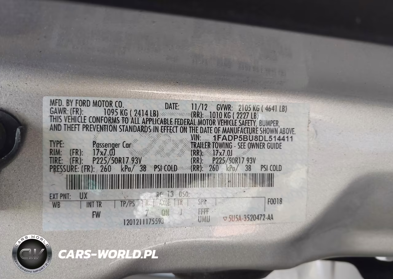 2013 Ford C-Max Hybrid Sel VIN:1FADP5BU8DL514411 - 9