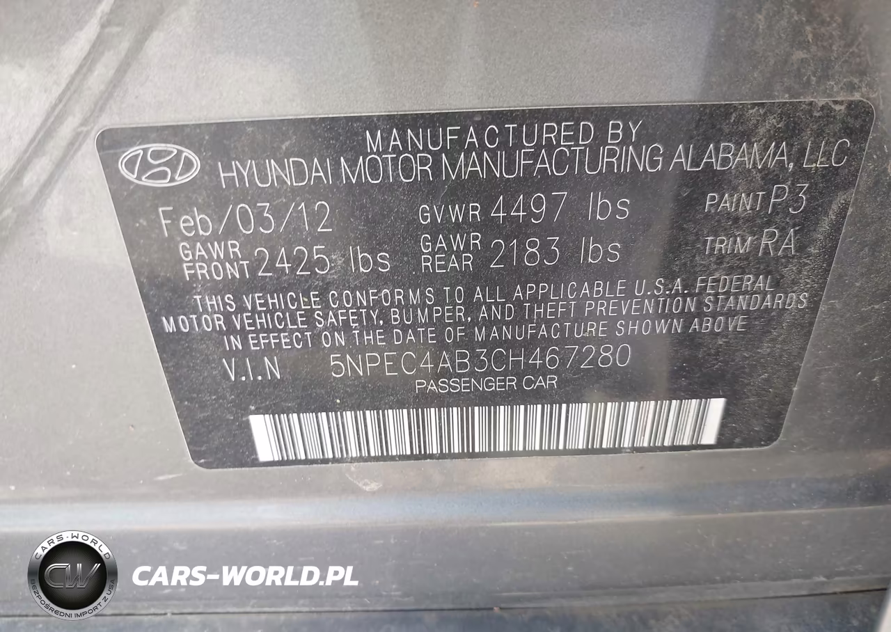 2012 Hyundai Sonata Se 2.0T VIN:5NPEC4AB3CH467280 - 9