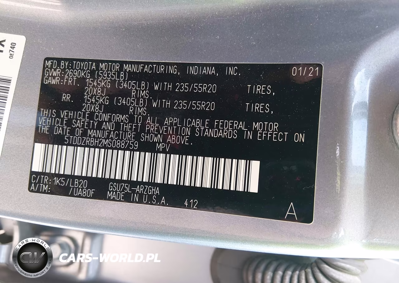 2021 Toyota Highlander Limited VIN:5TDDZRBH2MS088759 - 9