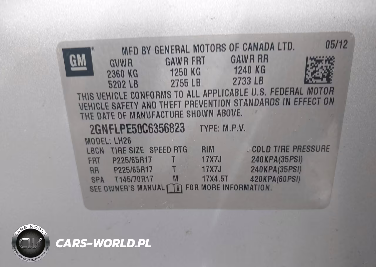 2012 Chevrolet Equinox 2Lt VIN:2GNFLPE50C6356823 - 9