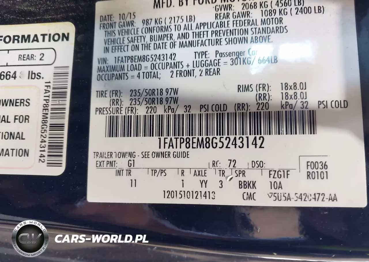 2016 Ford Mustang V6 VIN:1FATP8EM8G5243142 - 9