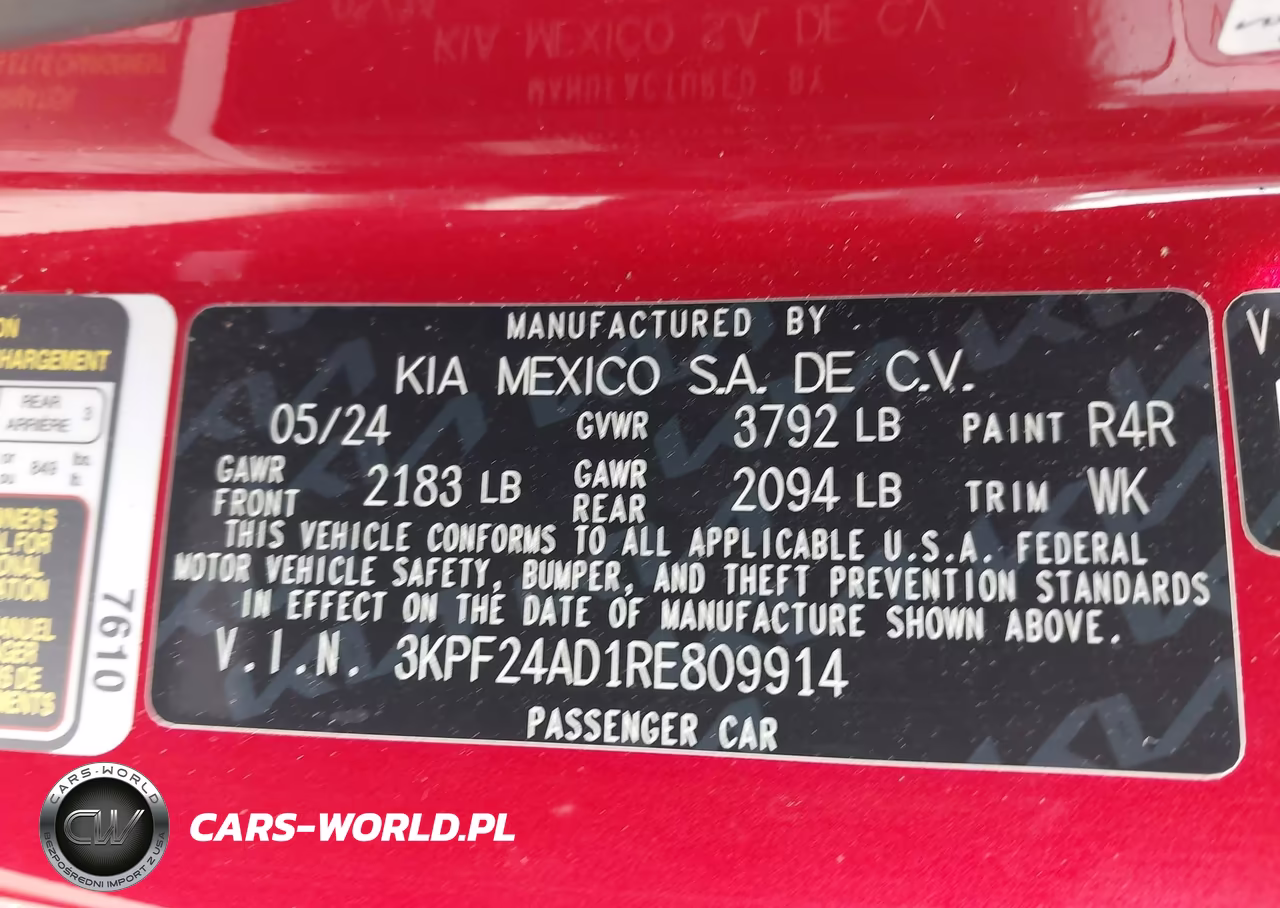2024 Kia Forte Lxs VIN:3KPF24AD1RE809914 - 9