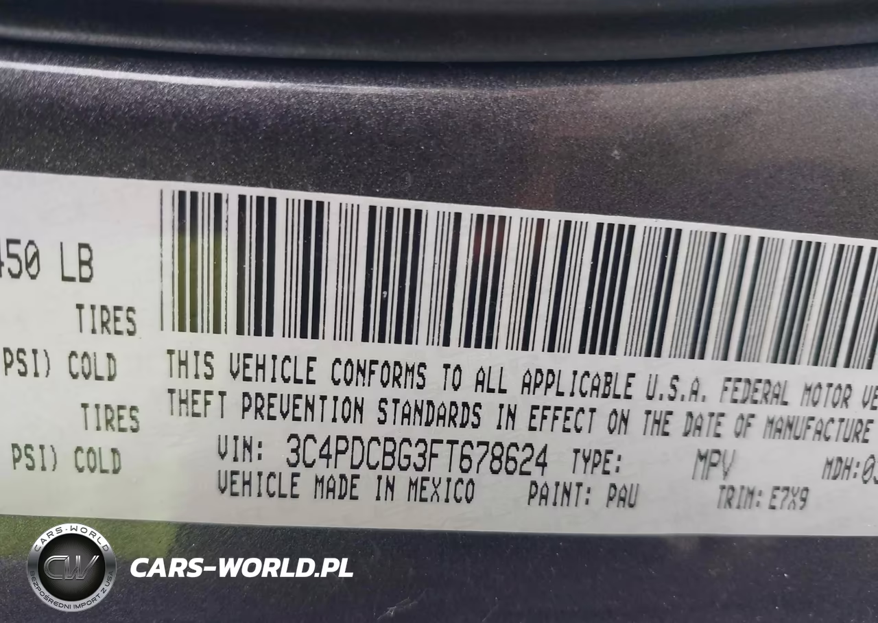 2015 Dodge Journey Sxt VIN:3C4PDCBG3FT678624 - 9