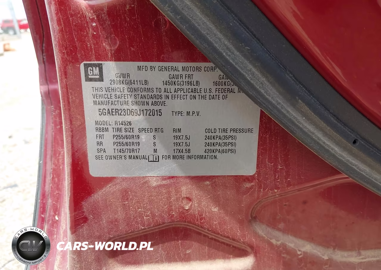 2009 Buick Enclave Cxl VIN:5GAER23D69J172015 - 9