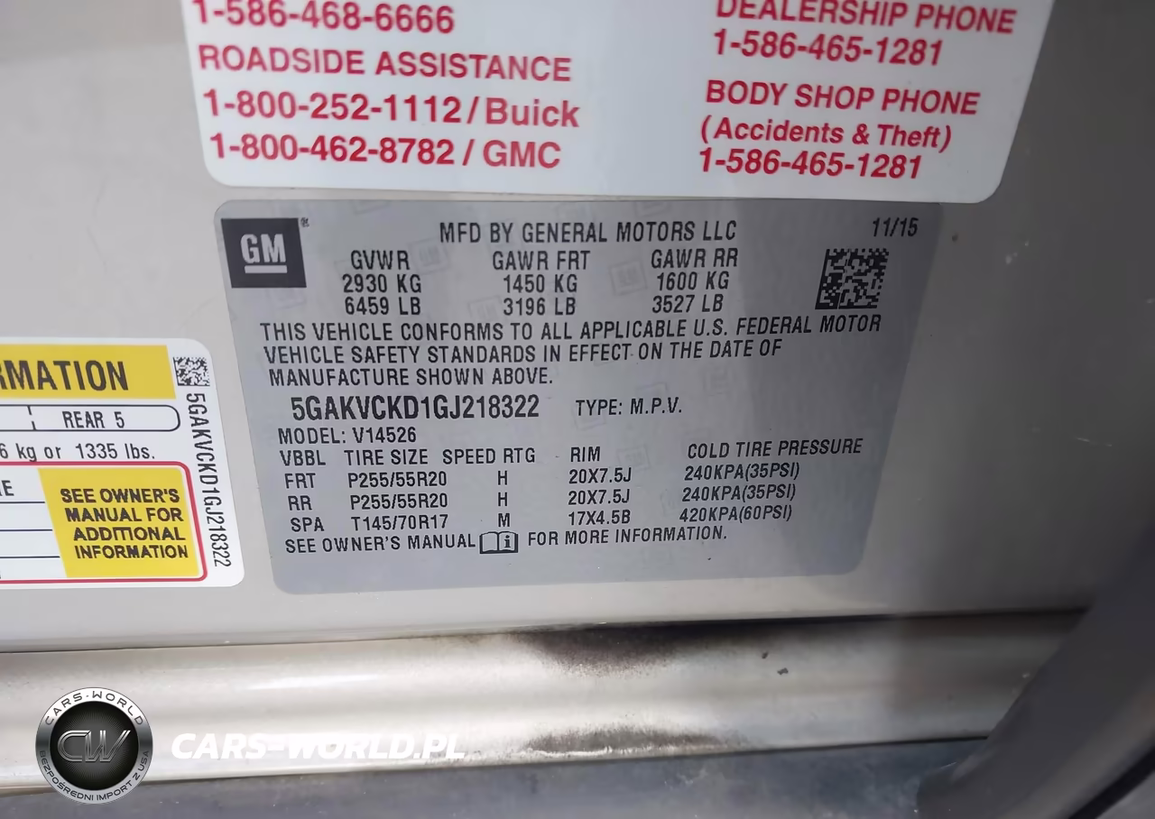 2016 Buick Enclave Premium VIN:5GAKVCKD1GJ218322 - 9