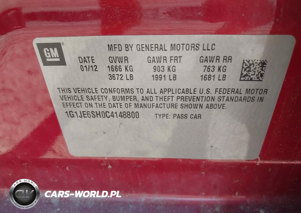 2012 Chevrolet Sonic 2Lz VIN:1G1JE6SH0C4148800 - 9