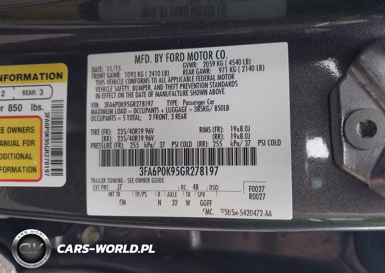 2016 Ford Fusion Titanium VIN:3FA6P0K95GR278197 - 9