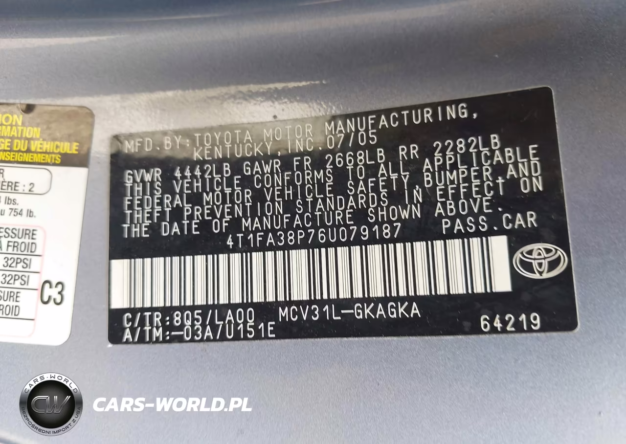 2006 Toyota Camry Solara Sle VIN:4T1FA38P76U079187 - 9