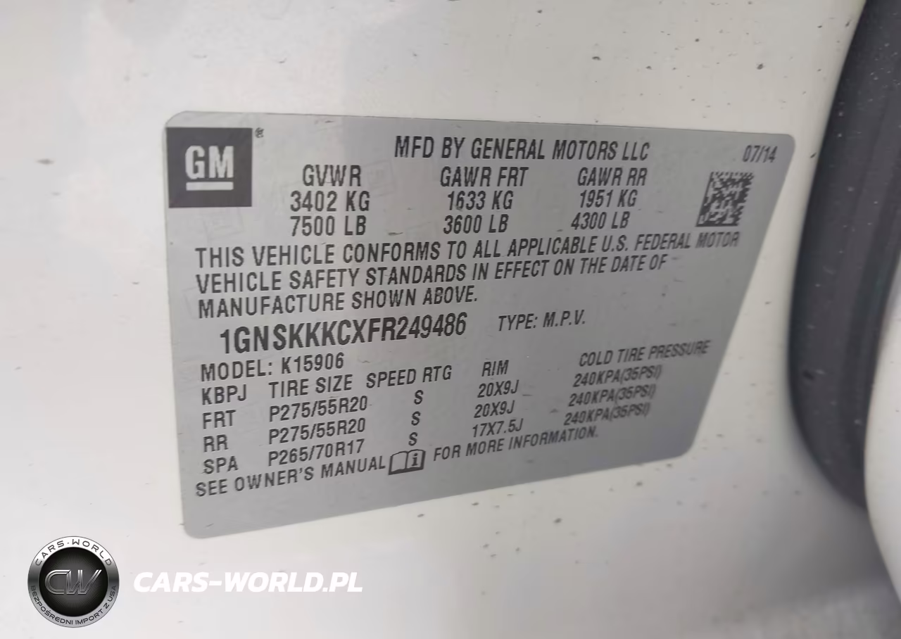 2015 Chevrolet Suburban Ltz VIN:1GNSKKKCXFR249486 - 9