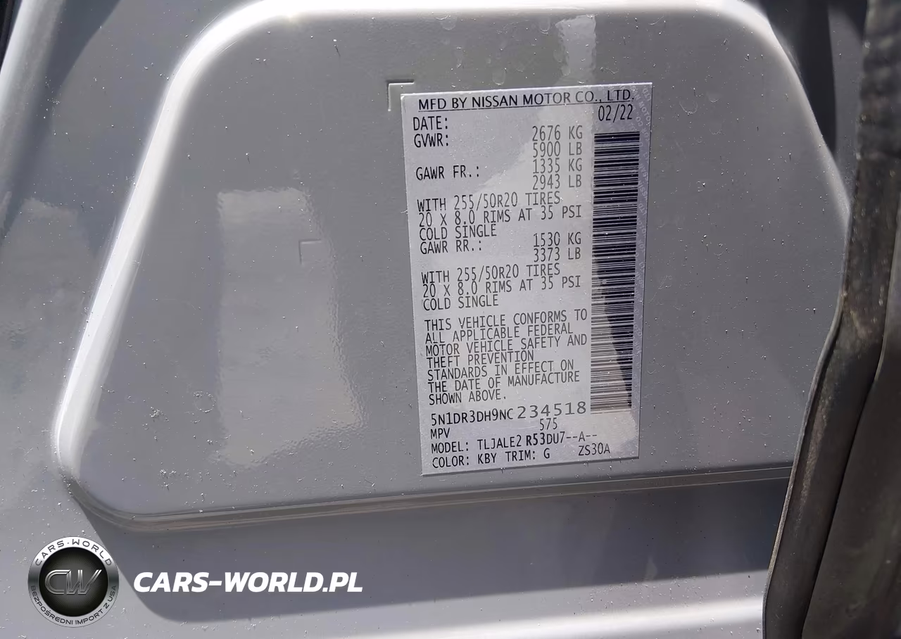 2022 Nissan Pathfinder Platinum 2Wd VIN:5N1DR3DH9NC234518 - 9