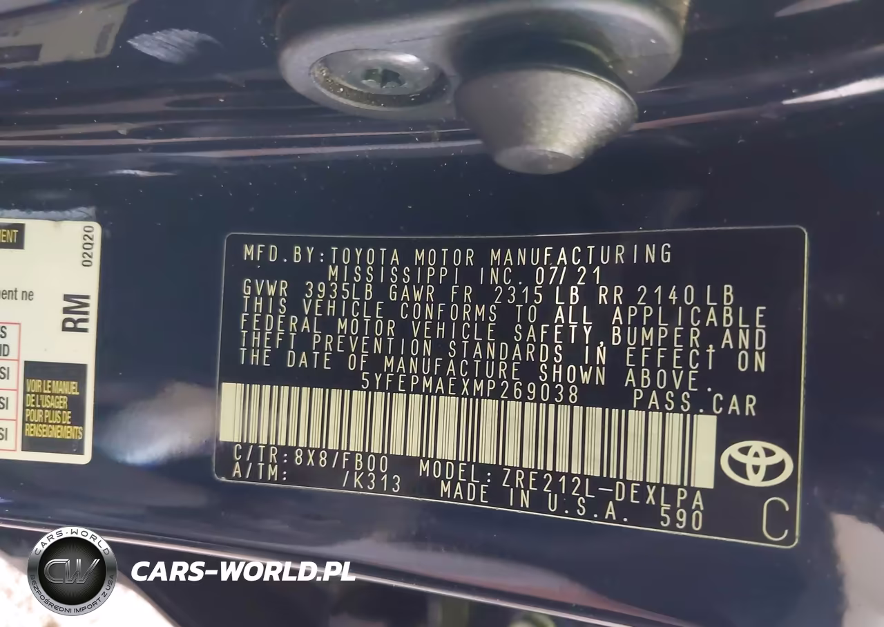 2021 Toyota Corolla Le VIN:5YFEPMAEXMP269038 - 9
