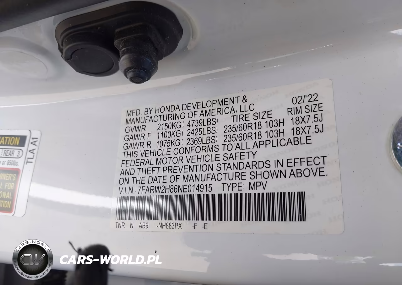 2022 Honda Cr-V Awd Ex-L VIN:7FARW2H86NE014915 - 9