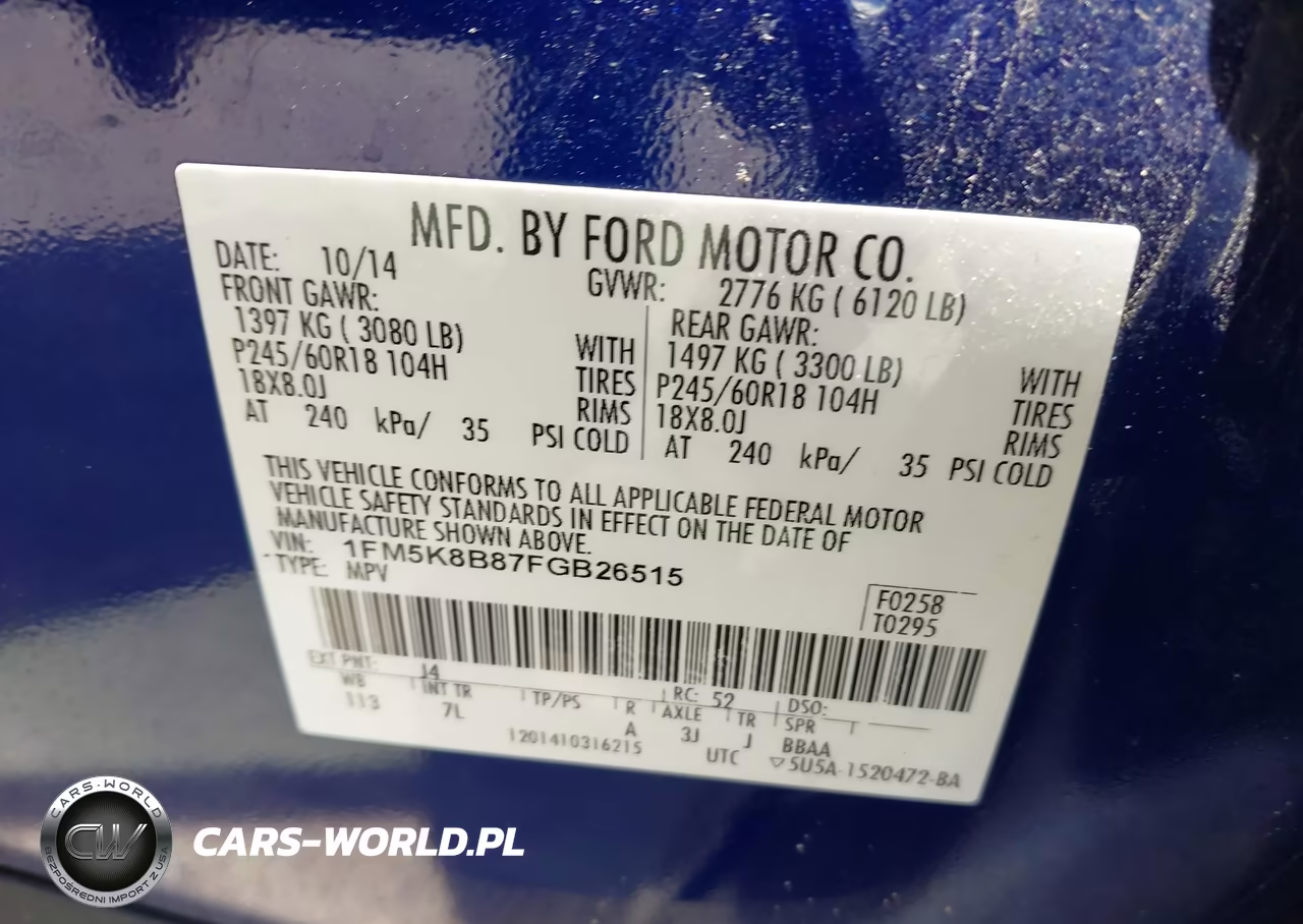 2015 Ford Explorer VIN:1FM5K8B87FGB26515 - 9