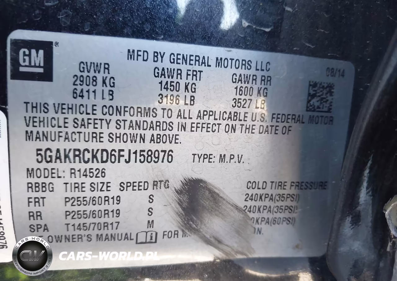 2015 Buick Enclave Premium VIN:5GAKRCKD6FJ158976 - 9
