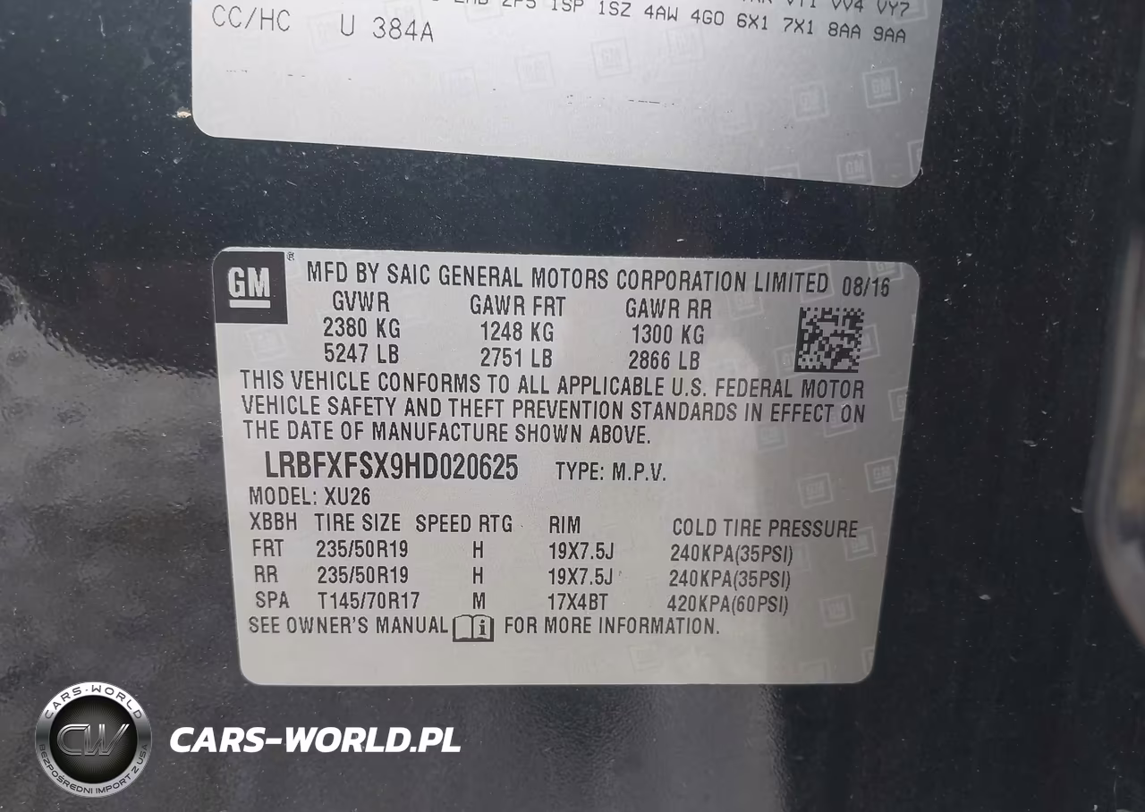 2017 Buick Envision Premium Ii VIN:LRBFXFSX9HD020625 - 9