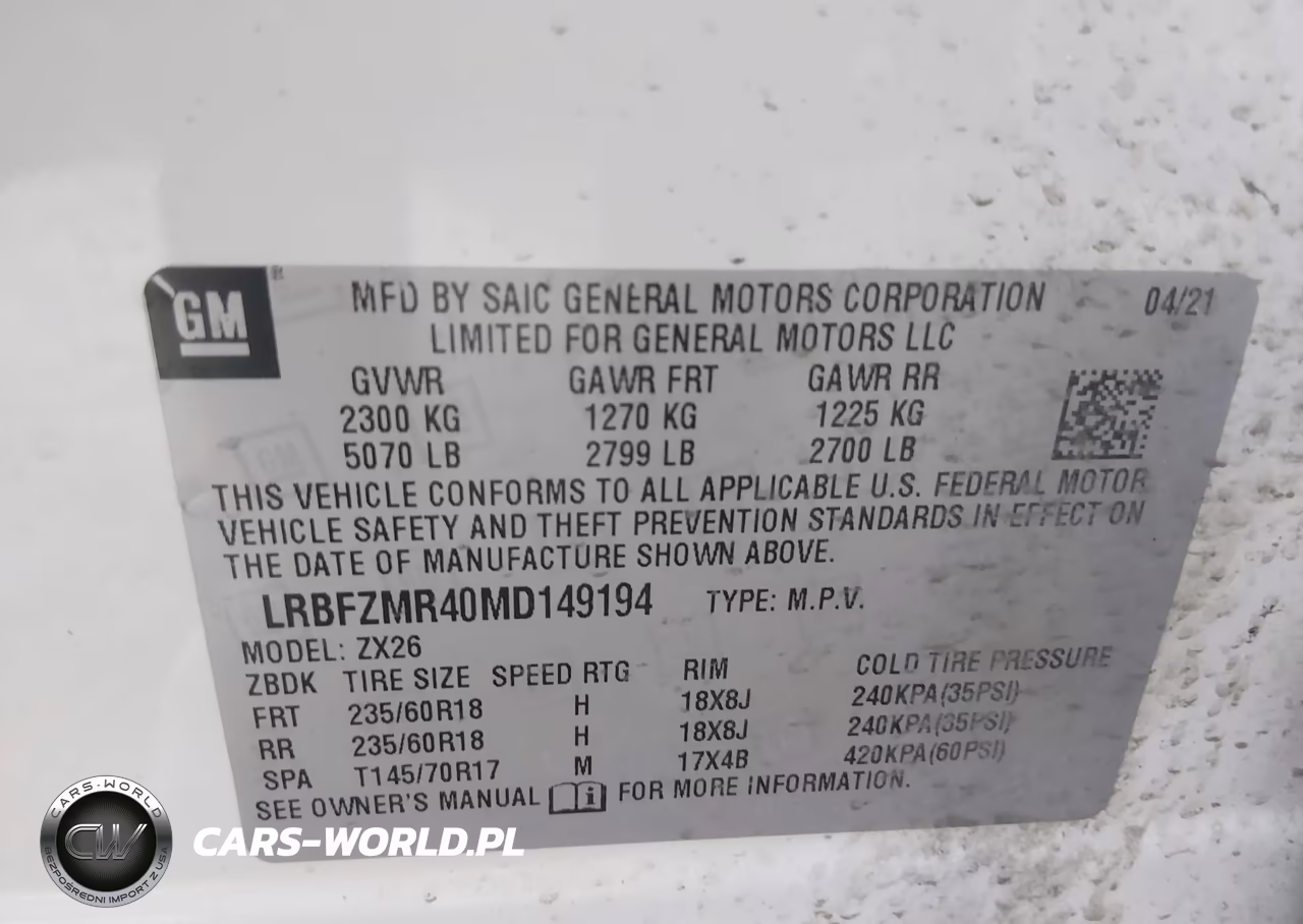 2021 Buick Envision Awd Preferred VIN:LRBFZMR40MD149194 - 9