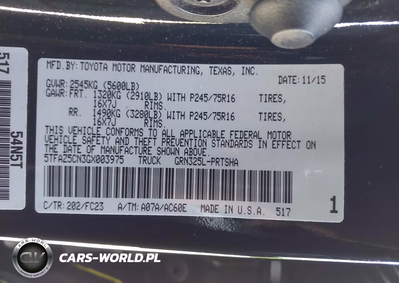 2016 Toyota Tacoma Sr5 V6 VIN:5TFAZ5CN3GX003975 - 9