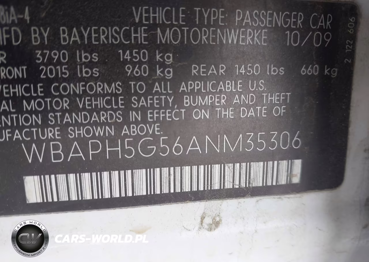 2010 BMW 328I VIN:WBAPH5G56ANM35306 - 9