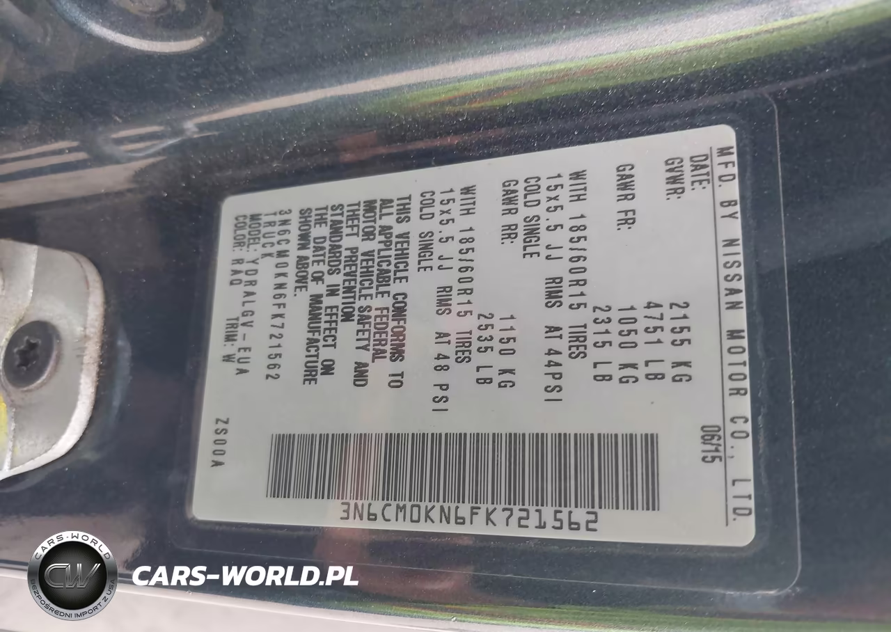 2015 Nissan Nv200 S-Sv VIN:3N6CM0KN6FK721562 - 9