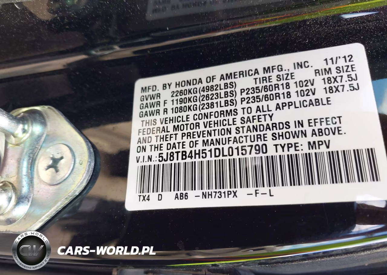 2013 Acura Rdx VIN:5J8TB4H51DL015790 - 9