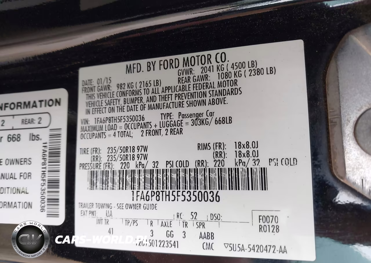 2015 Ford Mustang Ecoboost VIN:1FA6P8TH5F5350036 - 9