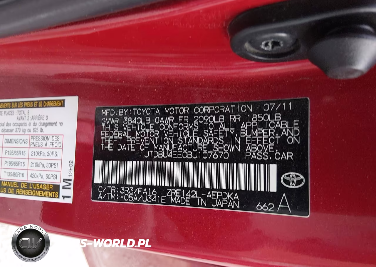 2011 Toyota Corolla VIN:JTDBU4EE0BJ107670 - 9