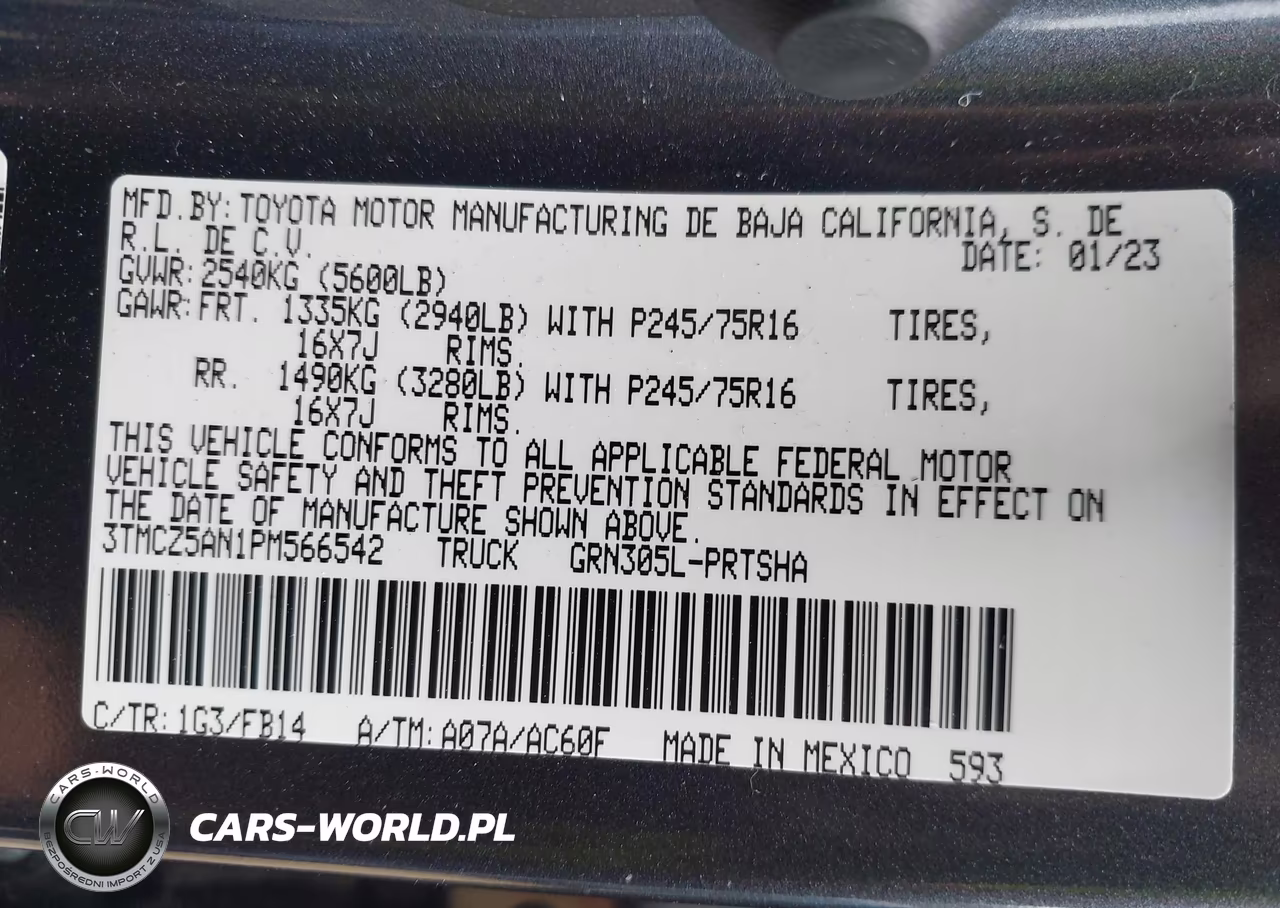 2023 Toyota Tacoma Sr V6 VIN:3TMCZ5AN1PM566542 - 9