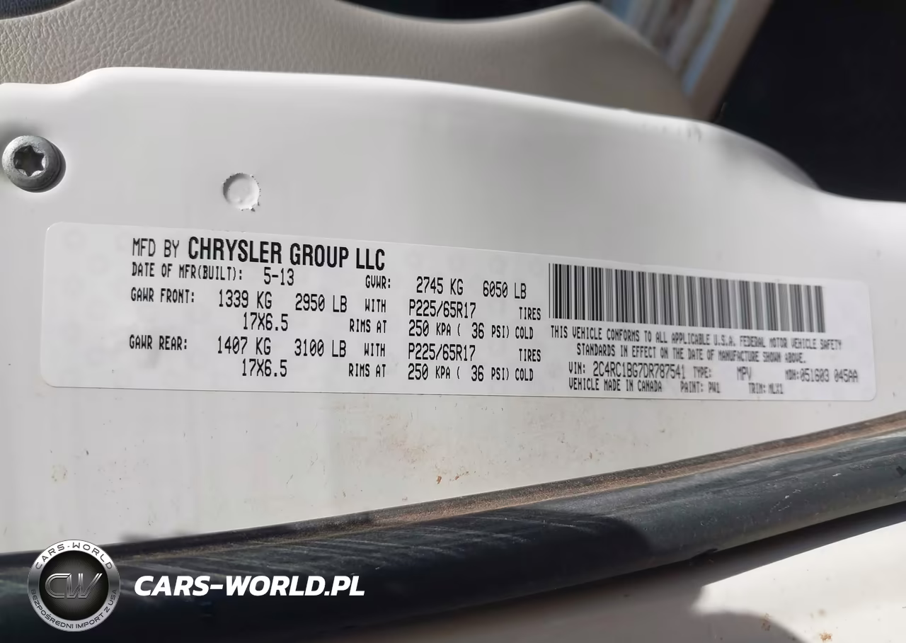 2013 Chrysler Town & Country Touring VIN:2C4RC1BG7DR787541 - 9