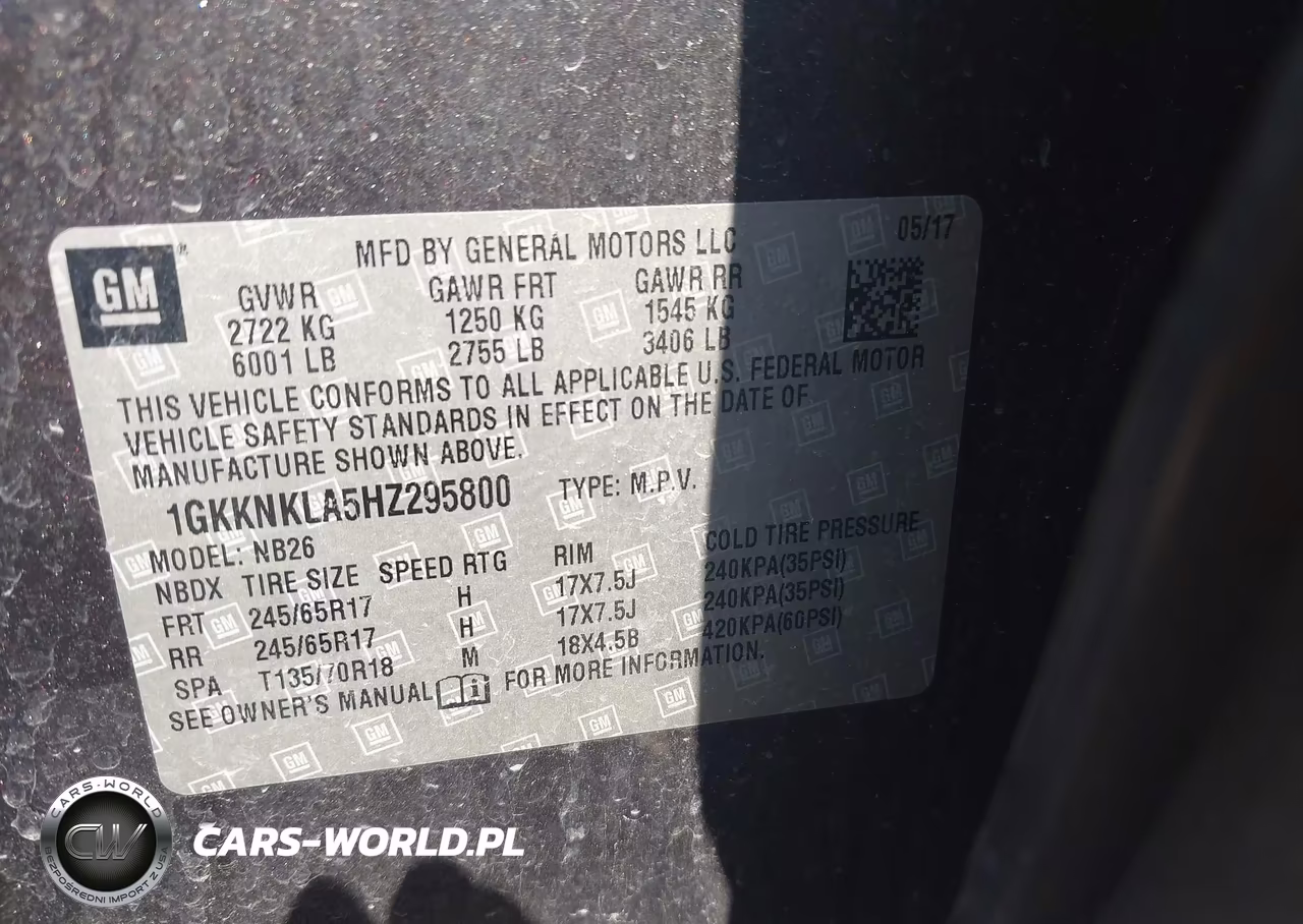 2017 GMC Acadia Sle-1 VIN:1GKKNKLA5HZ295800 - 9