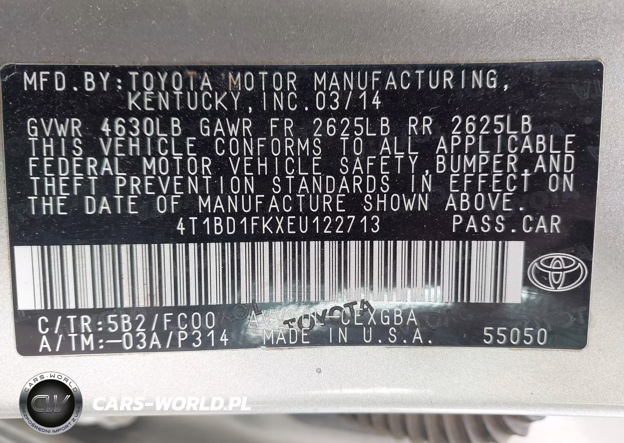 2014 Toyota Camry Hybrid Xle VIN:4T1BD1FKXEU122713 - 9