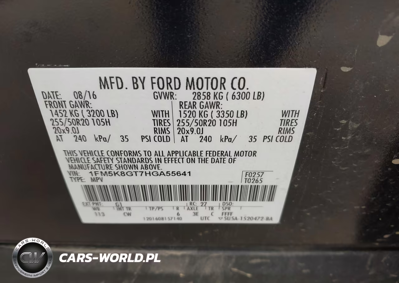 2017 Ford Explorer Sport VIN:1FM5K8GT7HGA55641 - 9
