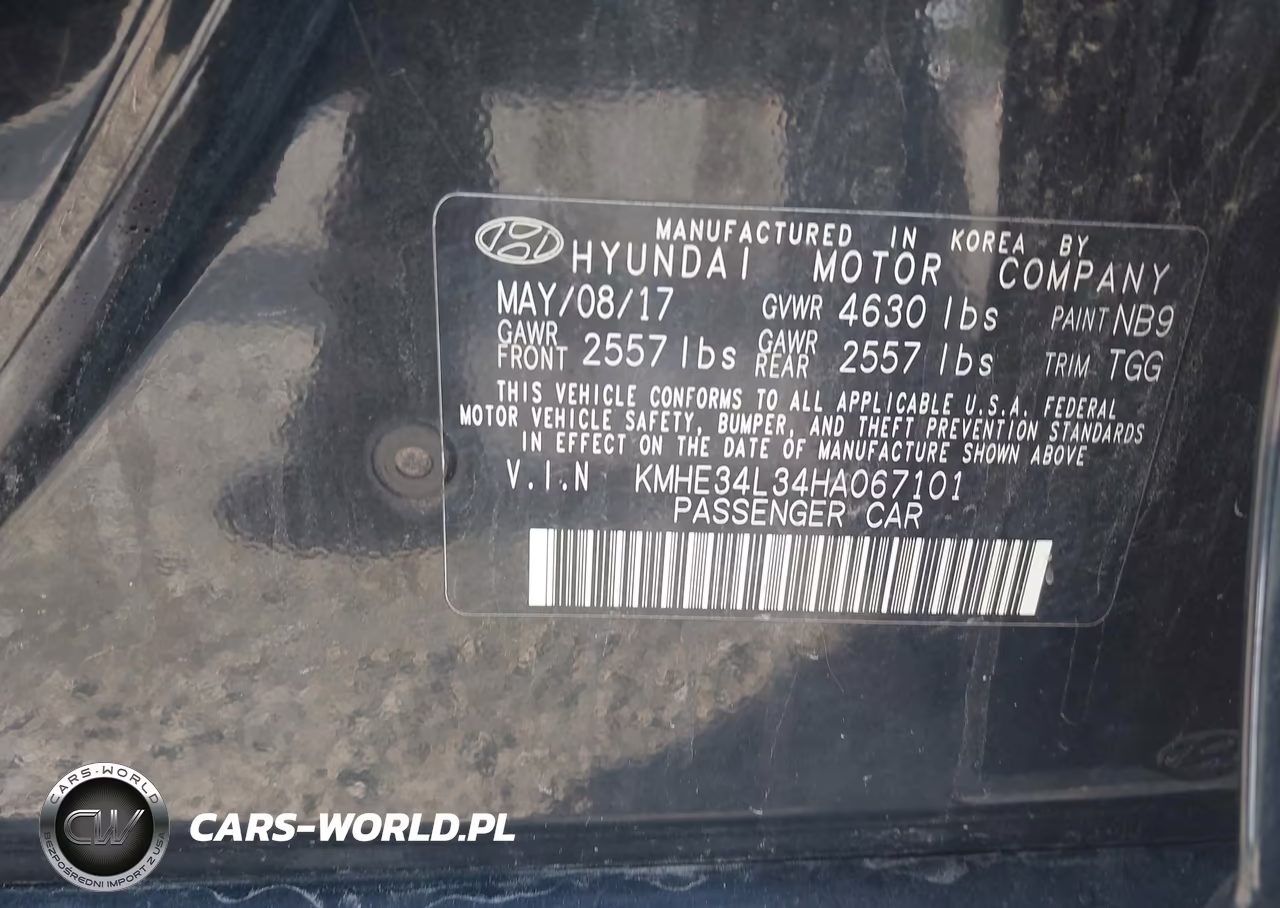2017 Hyundai Sonata Hybrid Limited VIN:KMHE34L34HA067101 - 9