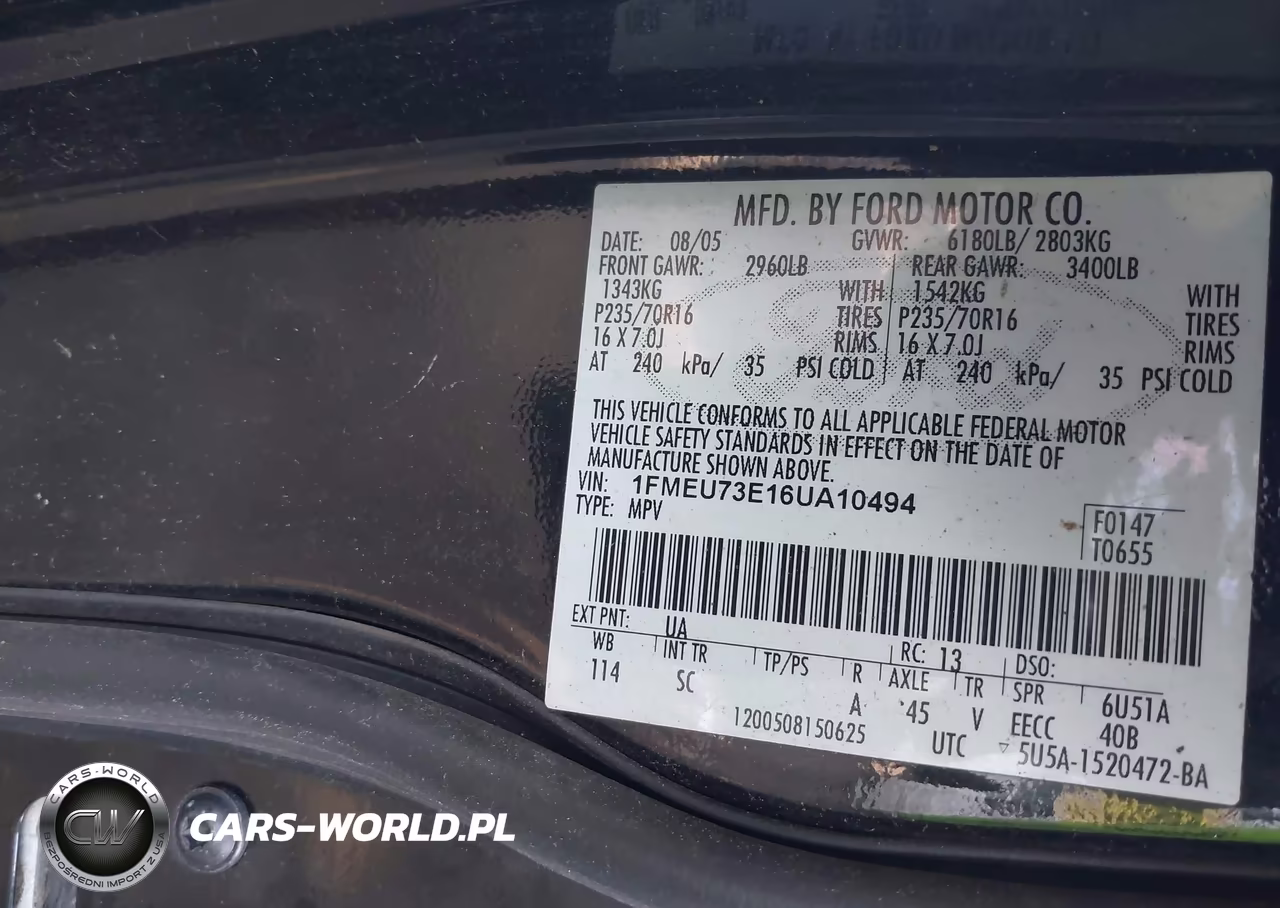 2006 Ford Explorer Xlt VIN:1FMEU73E16UA10494 - 9