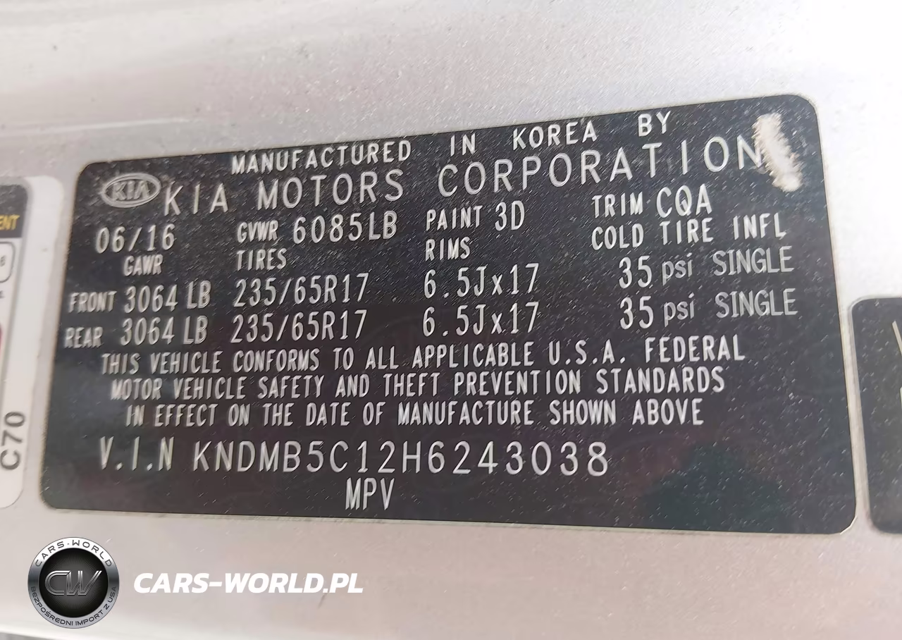 2017 Kia Sedona Lx VIN:KNDMB5C12H6243038 - 9