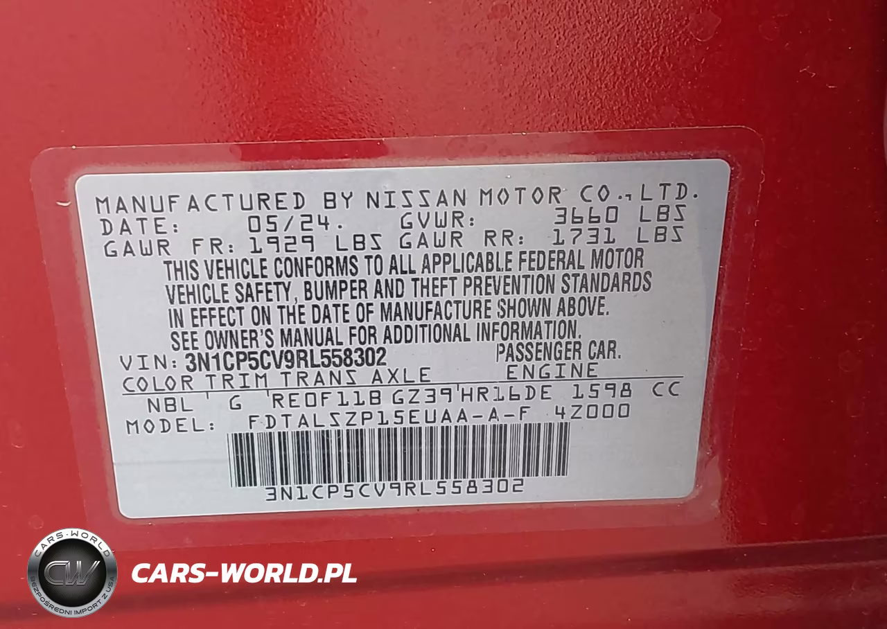 2024 Nissan Kicks Sv Xtronic Cvt VIN:3N1CP5CV9RL558302 - 9