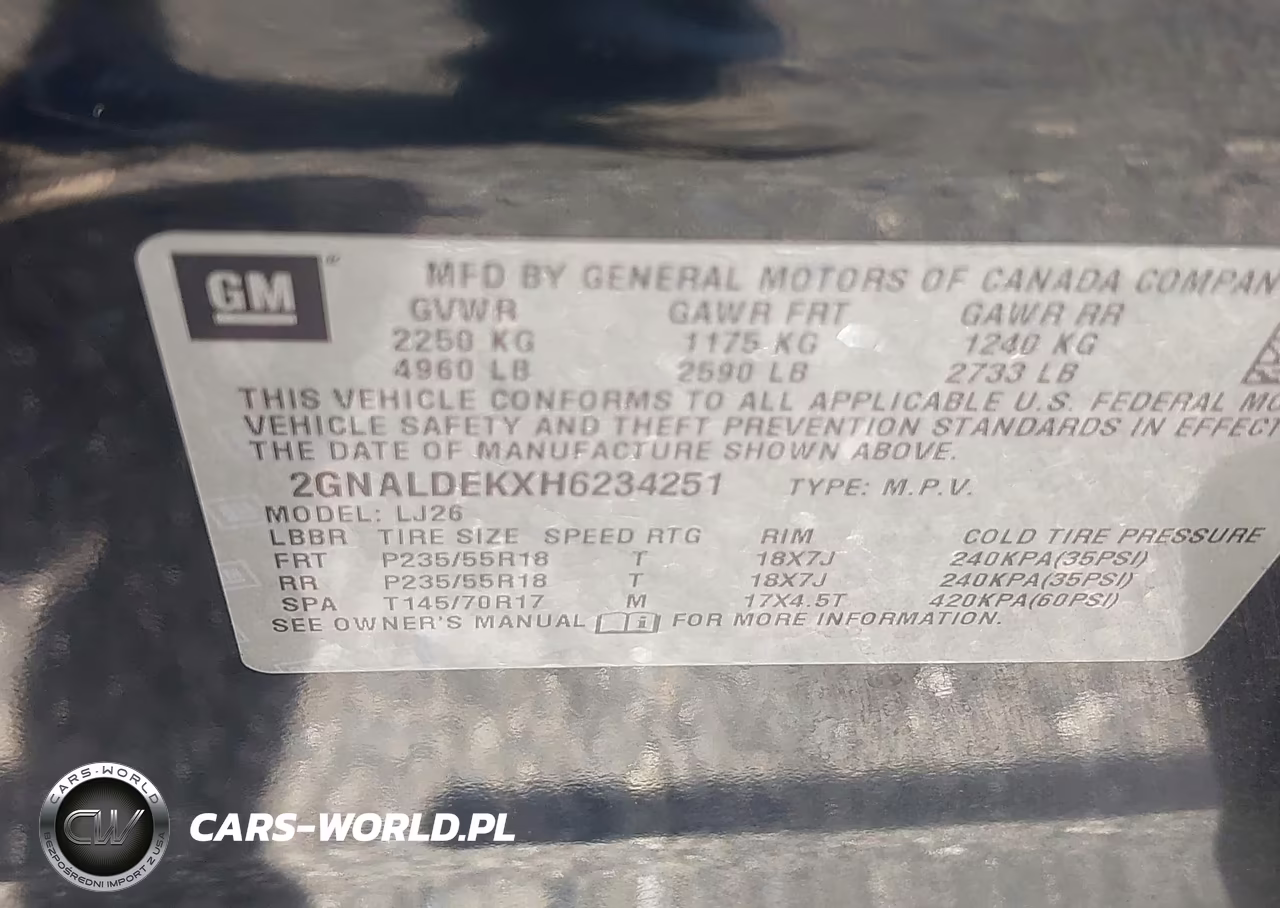 2017 Chevrolet Equinox Premier VIN:2GNALDEKXH6234251 - 9