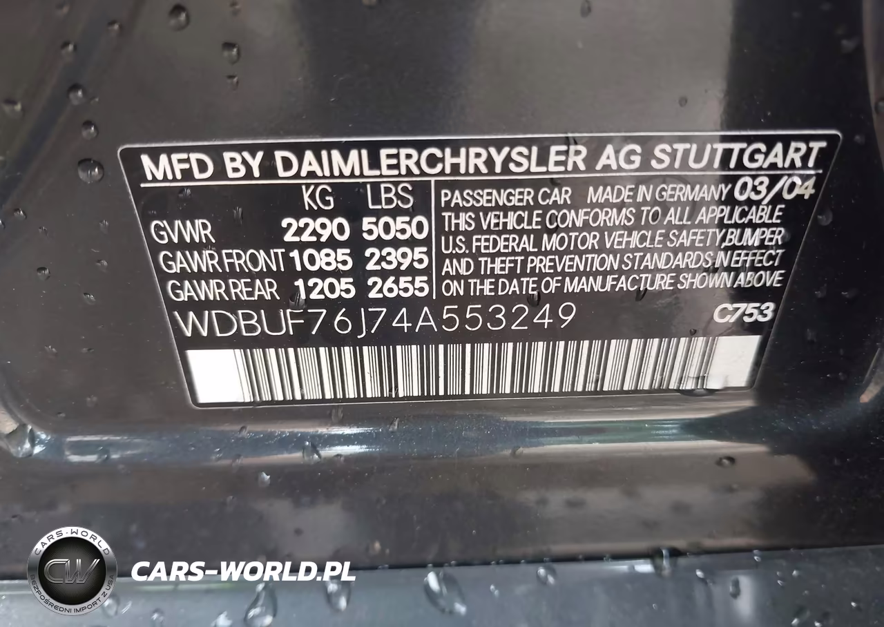 2004 Mercedes-Benz E 55 Amg VIN:WDBUF76J74A553249 - 9
