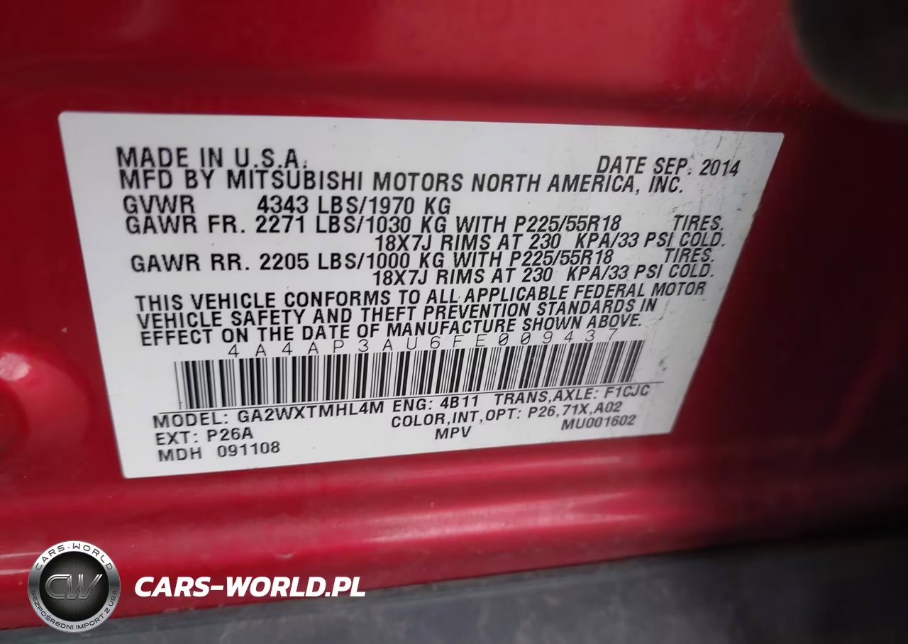 2015 Mitsubishi Outlander Sport Es VIN:4A4AP3AU6FE009437 - 9