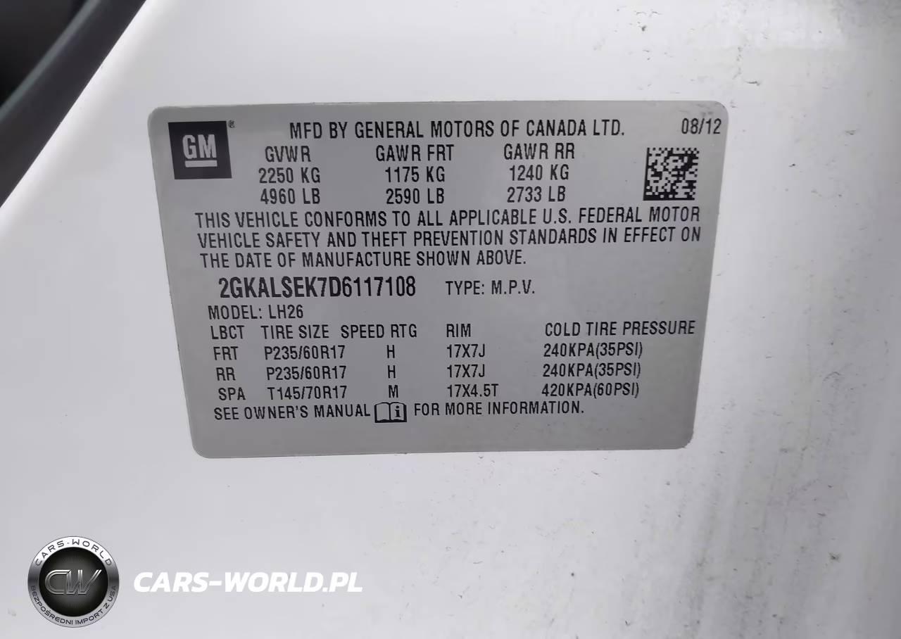 2013 GMC Terrain Sle-2 VIN:2GKALSEK7D6117108 - 9