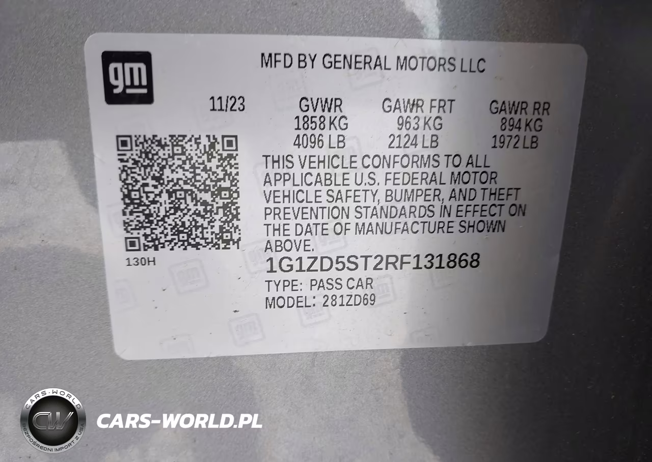 2024 Chevrolet Malibu Fwd 1Lt VIN:1G1ZD5ST2RF131868 - 9