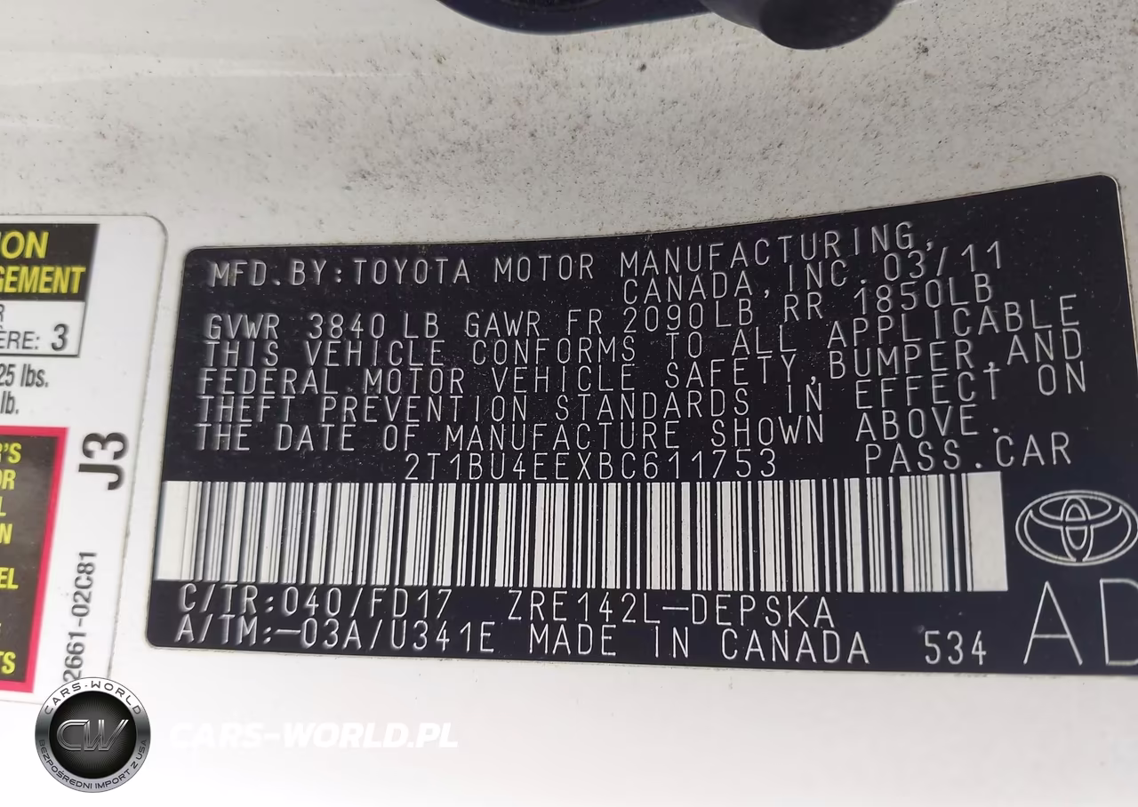 2011 Toyota Corolla S VIN:2T1BU4EEXBC611753 - 9