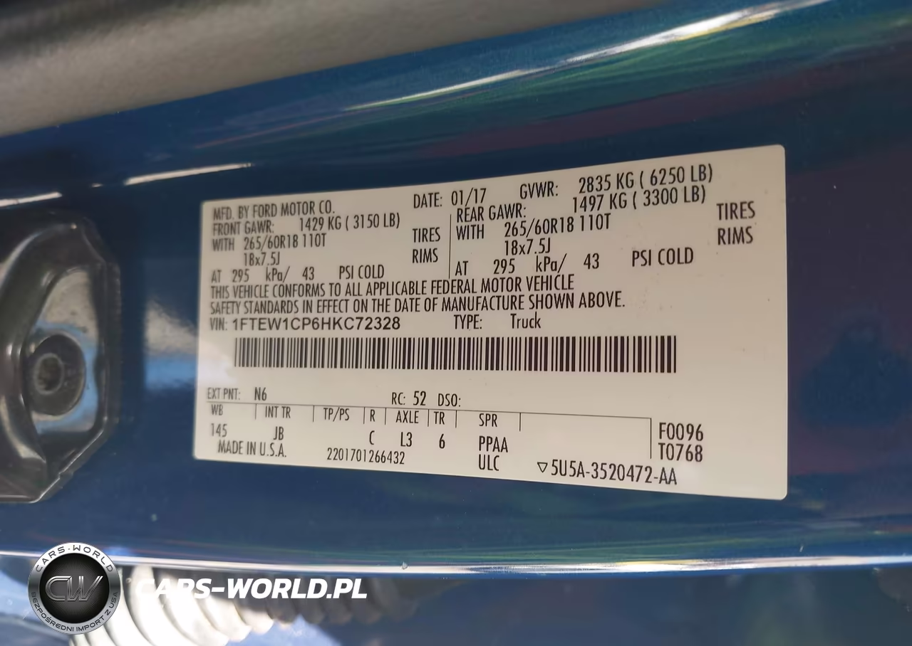 2017 Ford F-150 Xlt VIN:1FTEW1CP6HKC72328 - 9